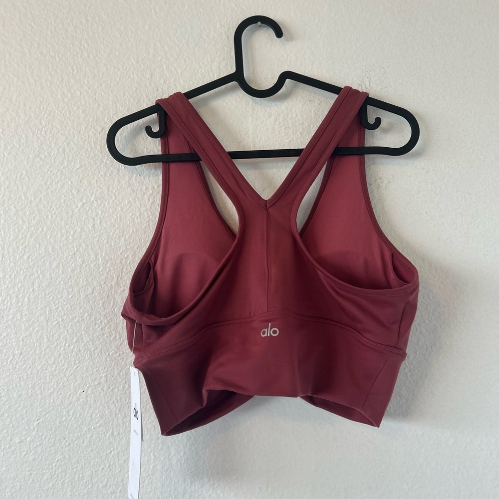 Alo Yoga Wild Thing Sports Bra In Mars Clay Size L - Picture 6 of 7
